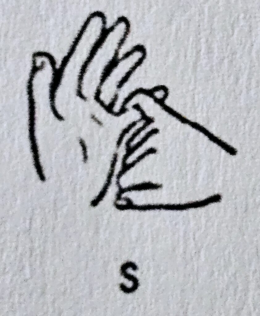 The letter S in Makaton