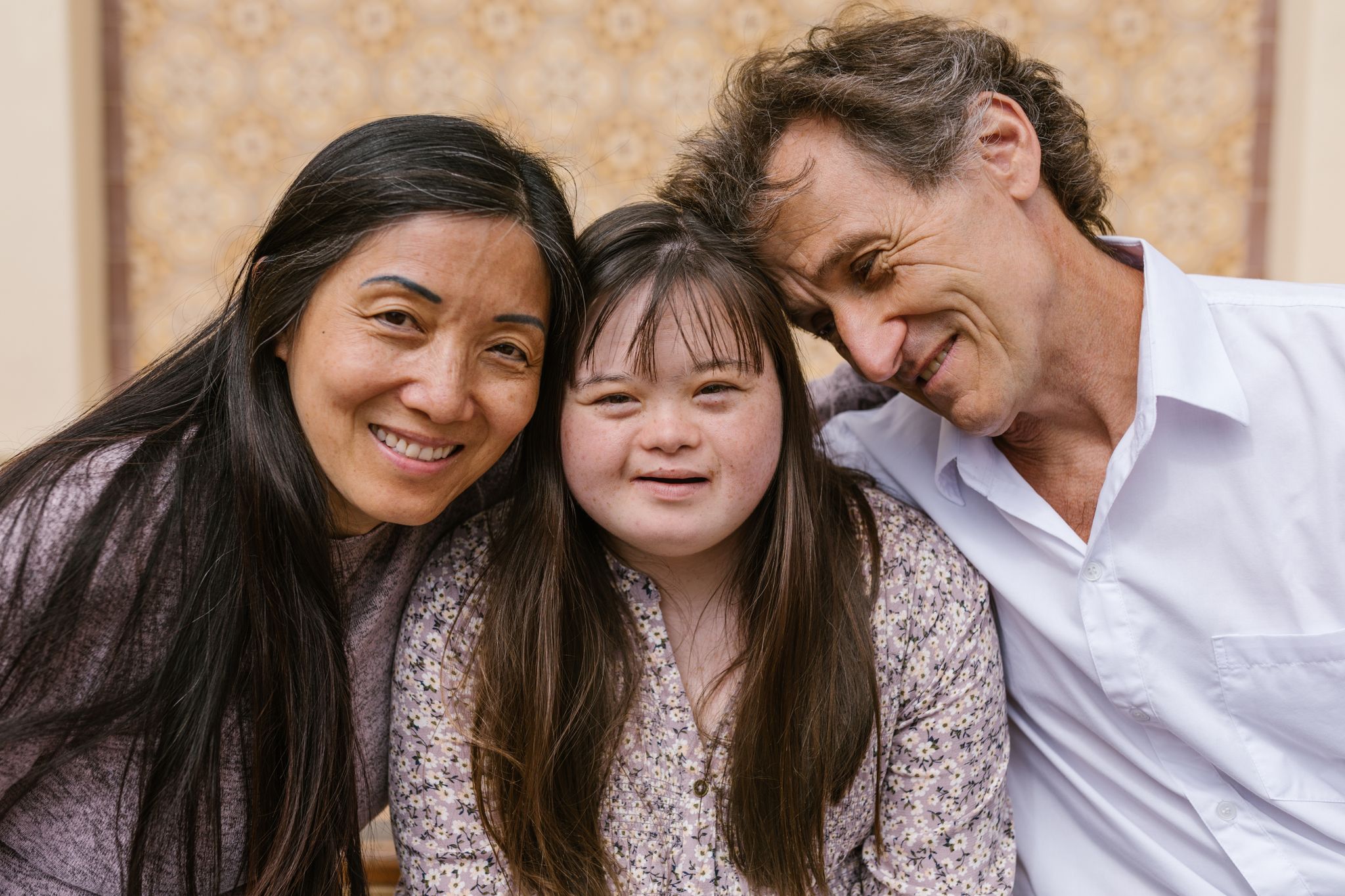 A joyful family portrait showing love and inclusion.